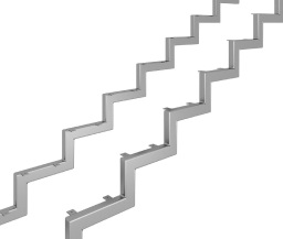 Внутренняя лестница на 2 косоурах