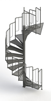 Винтовая лестница из черного металла