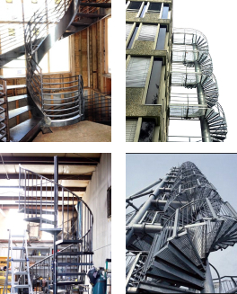 Винтовая лестница из черного металла